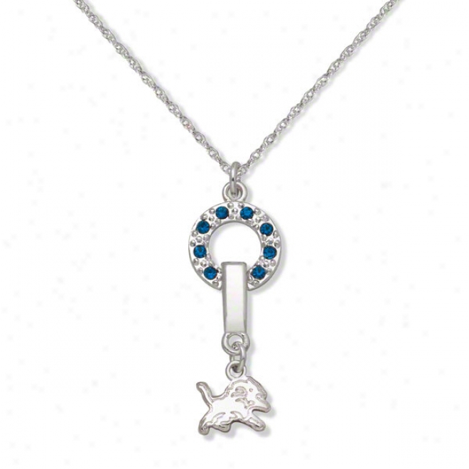 Detroit Lions Mvp CrystalN ecklace