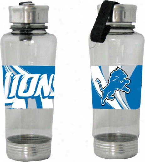 Detroit Lions Water Bottle: 24oz Polycarb Water Bottle