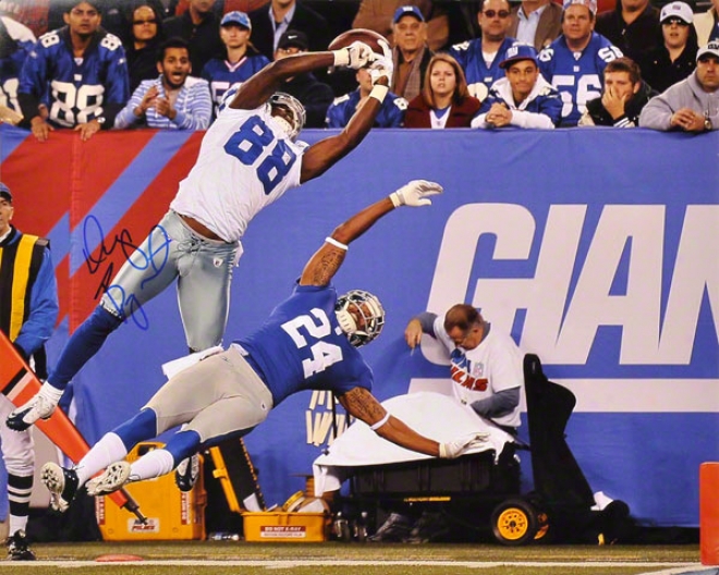 Dez Bryant Autographed 16x20 Photograph  Details: Dallas Cowboys, Jump Vs. New York Giants