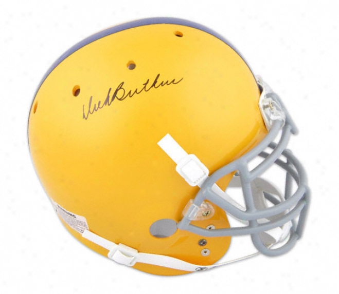 Dick Butkus Autographed Pro-line Helmet  Details: Chicago Vocational High Scuool, Schutt Helmet