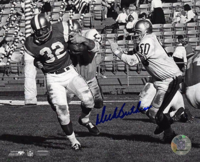 Dick Butkus Chicago Bears 8x10 Autographed Photograph Tackling Jim Brown