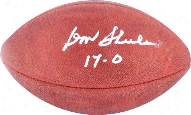 Don Shula Autographed Football  Details: Miami Dolphins, Pro Football, 17-0 Inscription