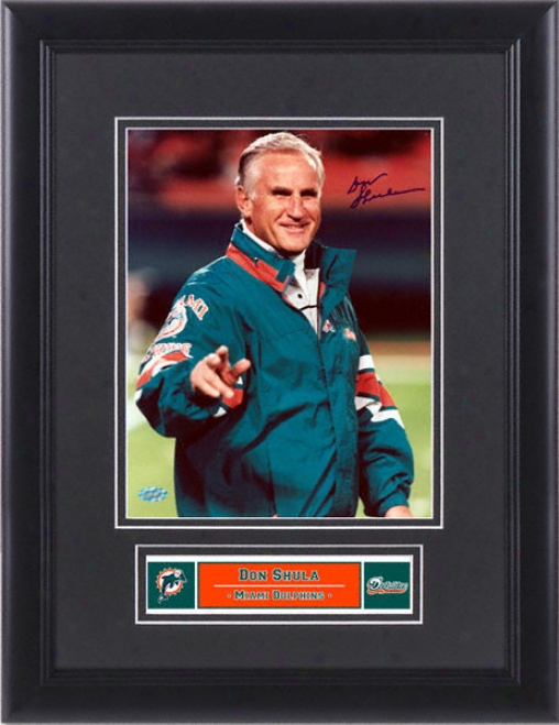 Don Shula Miami Dolphins Framed Autographed 8x10 Photograph