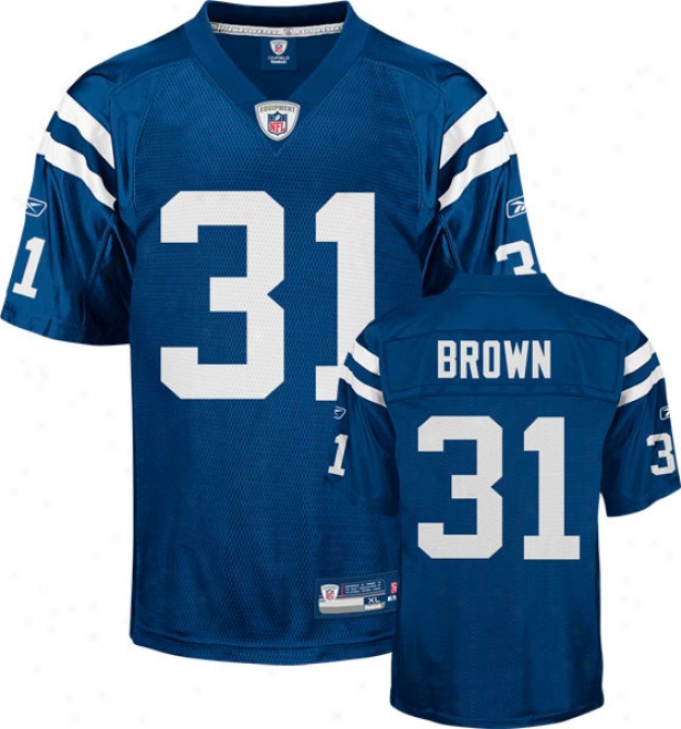 Donald Brown Blue Reebok Nfl Autograph copy Indiannapolis Colts Youth Jersey