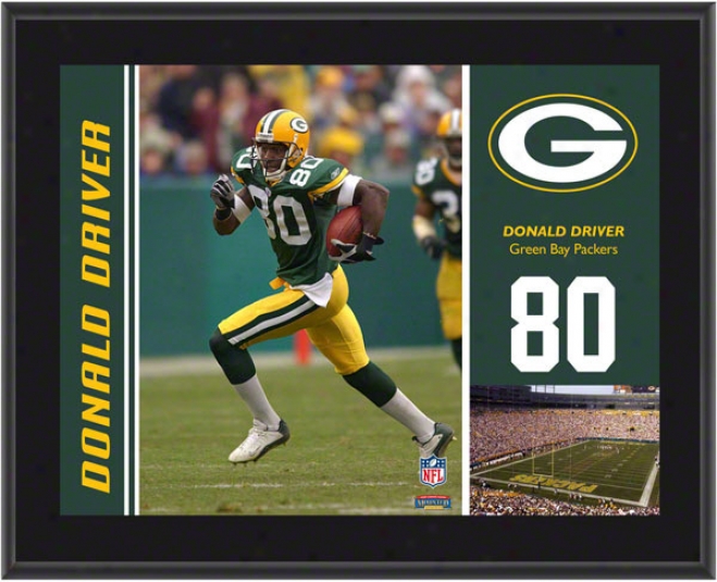 Donald Driver Plaque  Detailz: Green Bay Packers , Sublimated, 10x13, Nfl Plaque