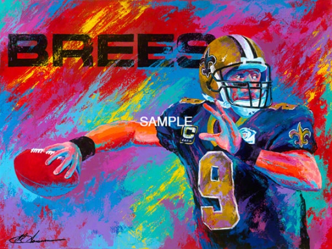 Drew Brees Prin:t New Orleans Saints Wall Canvas Art