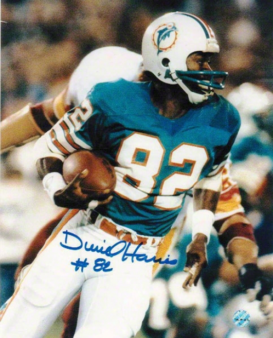 Duriel Harris Autographed Miami Dolphins 8x10 Photo