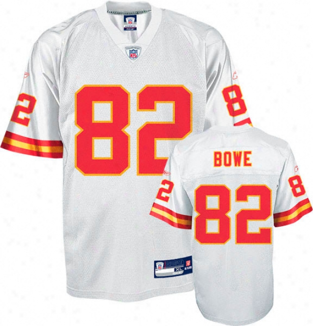 Dwayne Bowe Jersey : Reebok White Autograph copy #82 Kansas City Chiefs Jersey