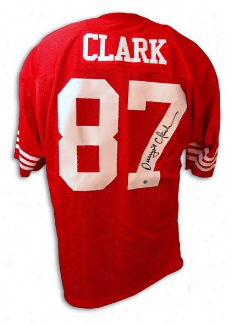 Dwight Clark Autographed Throwback Jersey