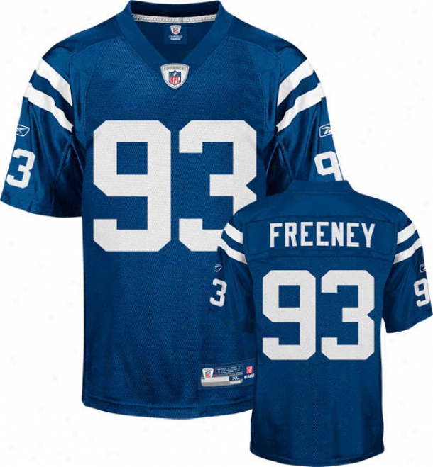 Dwight Freensy Youth Jerseey: Reebok Blue Replica #93 Indianapolis Colts Jersey