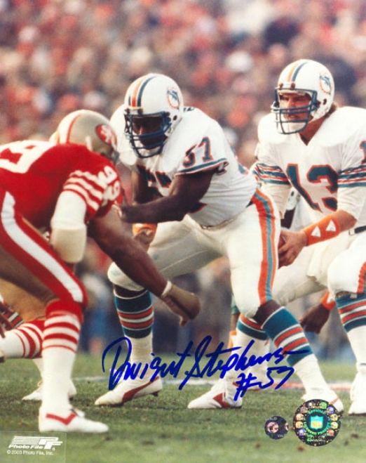 Dwight Stephenson Miami Dolphins Autographed 8x10 Photograph