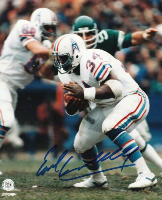 Earl Campbell Houston Oilers - Rushing - Autographed 8x10 Photograph