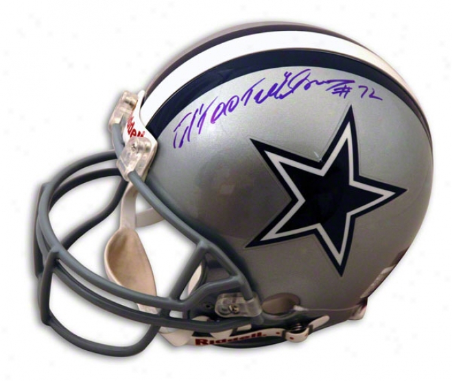 Ed &quottoo Tal1&quot Jones Dallas Cowboys Autographed Proline Helmet