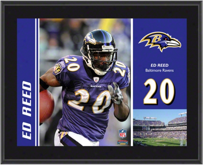 Ed Reed Baltimore Plaque  Details: Baltimore Ravens, Sublimated, 10x13, Nfl Plaque