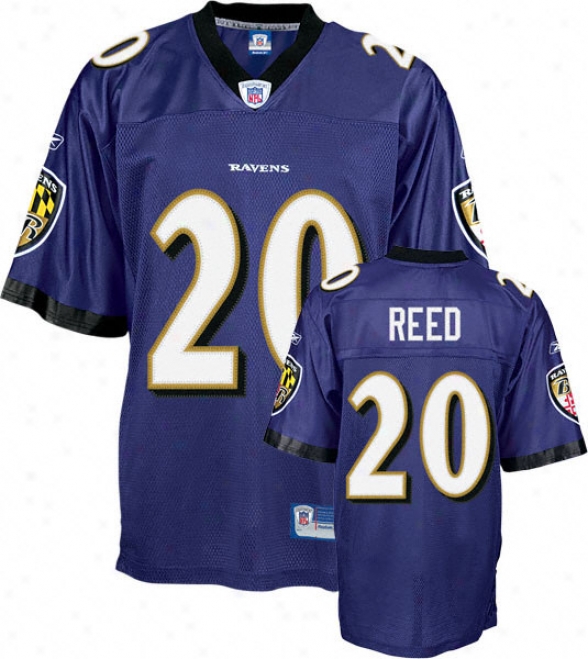 Ed Reed Purple Reebok Nfl Premier Baltimore Ravens Youth Jersey
