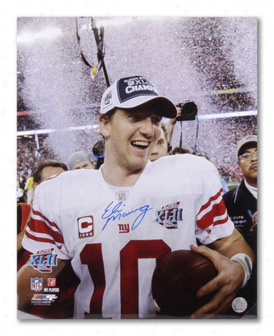 Eli Manning New York Giants - Super Bowl oCnfetti - Autographed 16x20 Photograph