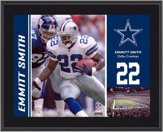 Emmitt Forge Plaque  Details: Dallas Cowboys, Sublimated, 10x13, Nfl Brooch