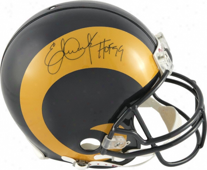 Eric Dickerson Autographed Pro-ilne Helmet  Details: Los Angeles, Throwback, Authentic Riddell Helmet, Hof 99 Inscription