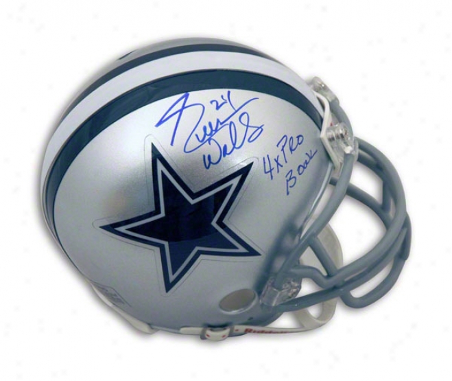 Everson Walls Dallas Cowbos Autographedmini Helmet Inscribed 4x Pro Bowl