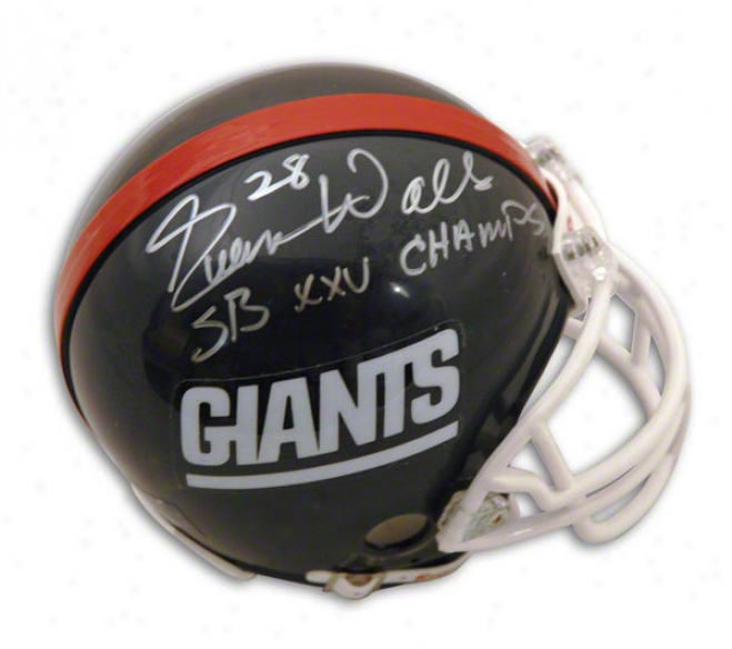 Everson Walls New York Giants Autographed Mini Helmet Inscribed Sb Xxv Champs