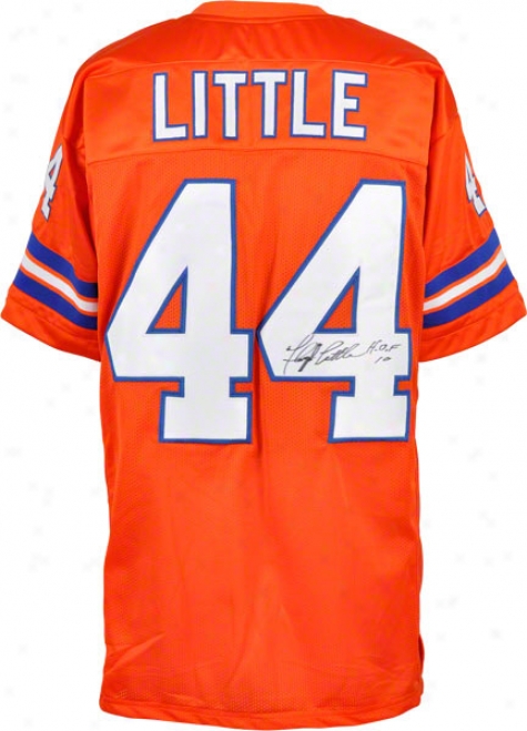 Floyd Little Autographed Jersey  Detils: D3nver Broncos, Orange