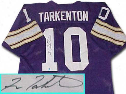 Fran Tarkenton Minnesota Vikings Autographed Throwback Purple Jersey