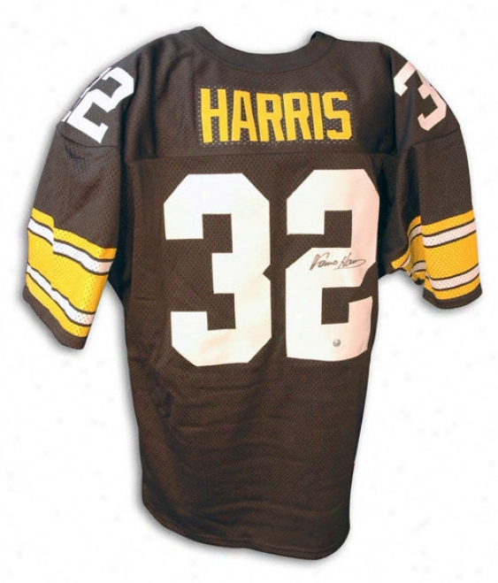 Franco Harris Autographed Black Throwback Jersey