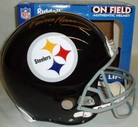 Franco Harris Autographed Pro-line Helmet  Details: Pittsburgh Steelers, Throwback, Authentic Riddell Helmet