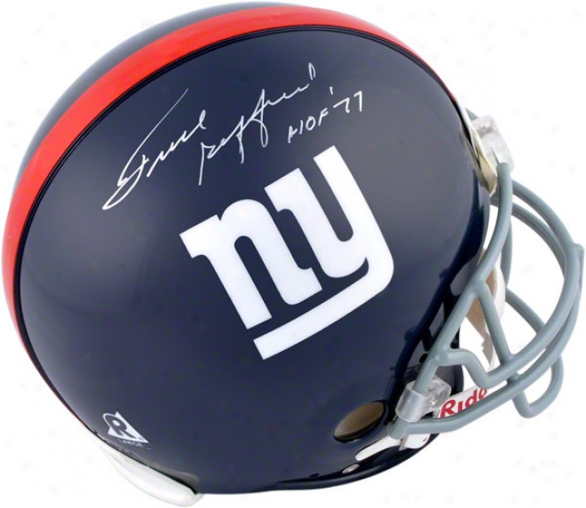 Frank Gifford Autographed Pro-line Helmet  Details: New York Giants, Authentic Riddell Helmet, Hof 77 Inscription