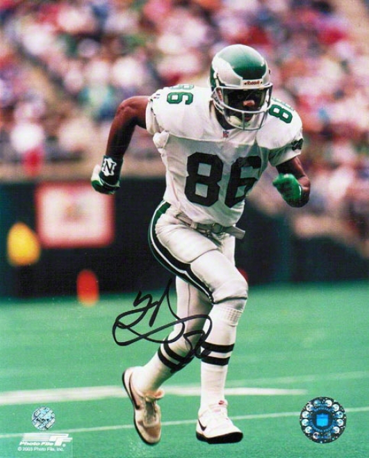 Fred Barnett Philadelphia Eagles Autographed 8x10 Photo Running