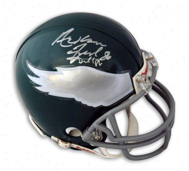 Fred Barnett Philadelphia Eagles Autographed Mini Helmet Signed Arkansas Fred Barnett