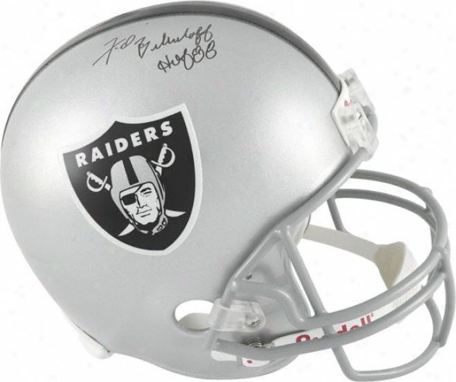 Fred Biletnikoff Autographed Helmet  Details: Oakland Raiders, Riddell Replica Helmet, Hof '88 Inscription