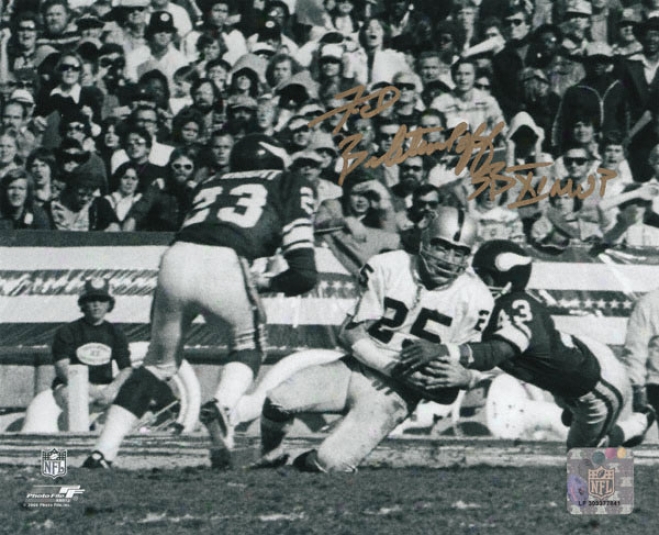 Fred Biletnikoff Oakland Raiders - Catch - Autographed 8x10 Photograph With Sb Xi Mv0 Inscription