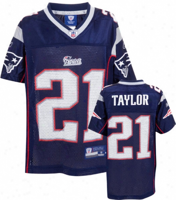 Fred Taylor Navy Reebok Nfl Replica New England Patriots Youth Jersey