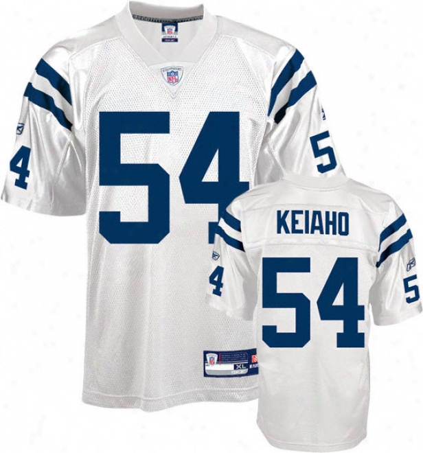 Freddie Keiaho Jersey: Reebok White Replica #54 Indianapolis Colts Jersey