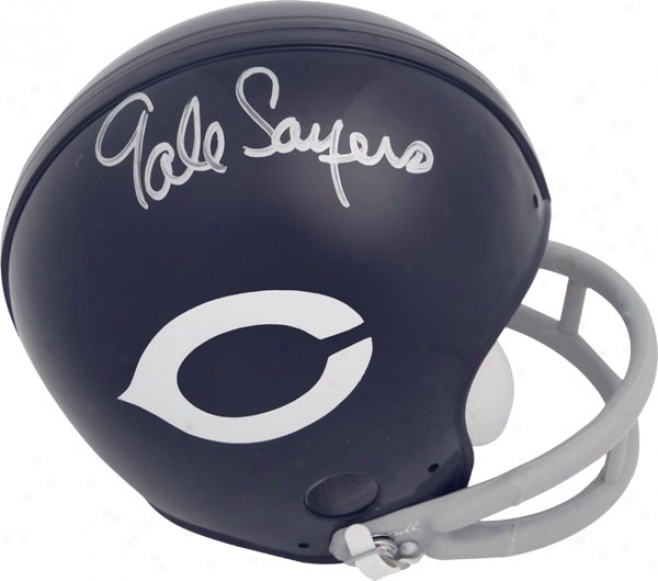 Gale Sayers Chicago Bears Autographed Throwback Riddell Mini Helmet