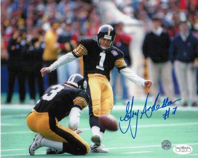 Gary Anderson Pittsburgh Steelers Autographed 8x10 Pohograph