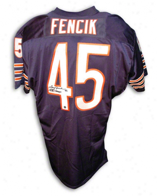 Gary Fencik Autographed Chicago Bears Navy Blue Throwback Jersey Inscribed &quotsb Xx Champs&quot