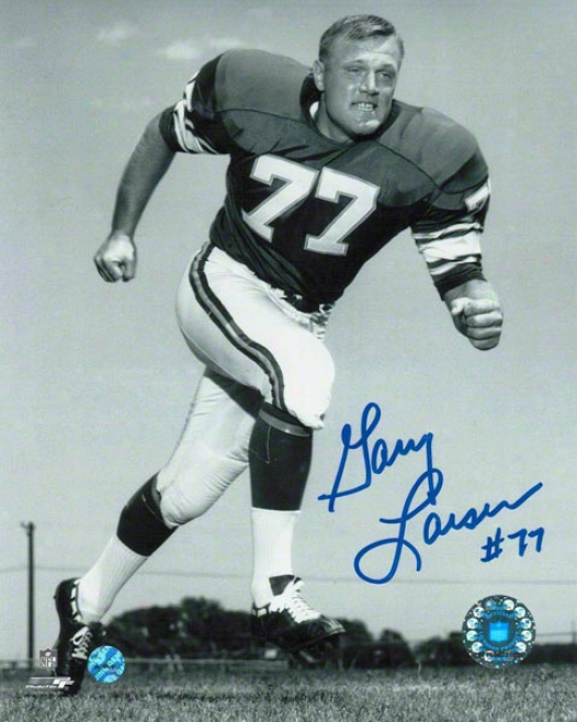 Gary Larsen Minnesota Vikings Autographed 8x10 Photo Running