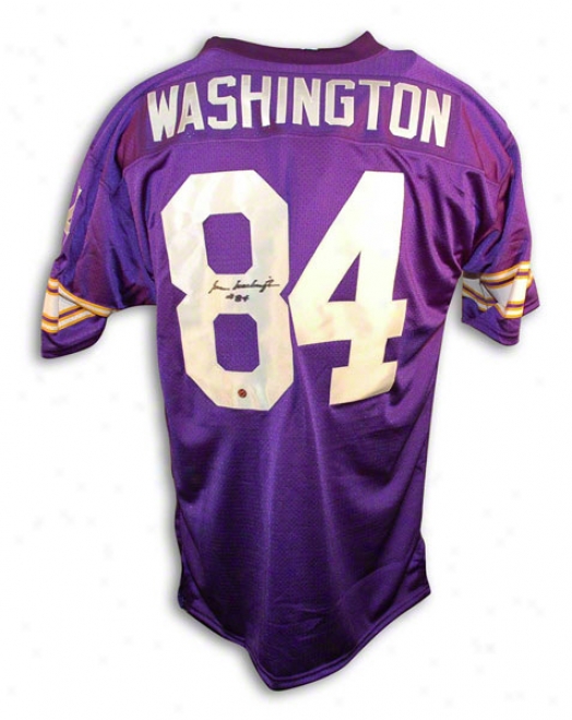 Gene Washinfton Auutographed Minnesota Vikings Purple Throwback Jersey