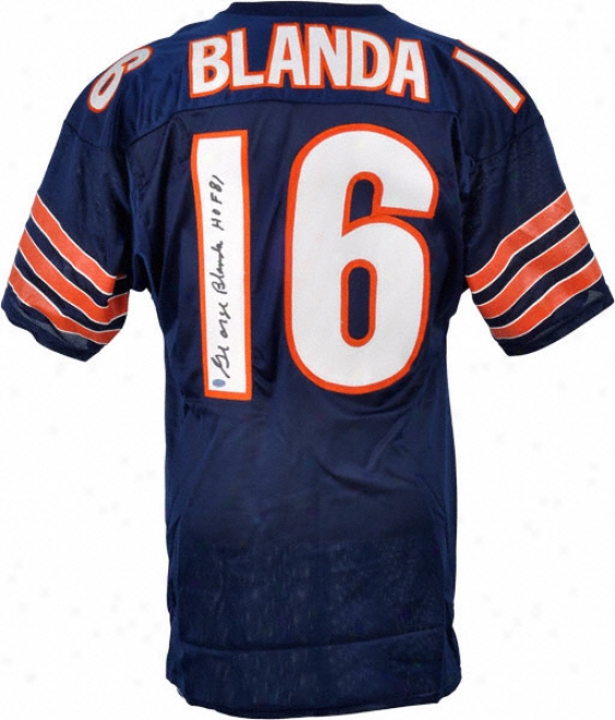 eGorge Blanda Autographed Jersey  Details: Chicago Bears