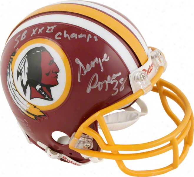 George Rogers Washington Redskins Autographed Mini Helmet With Sb Xxii Champs Inscription