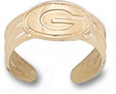 Green Bay Packers 10k Gold ''g'' Toe Ring