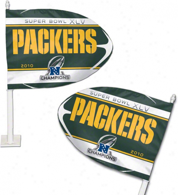 Green Bay Packers 2010 Nfc Meeting for consultation Champions Car Flag