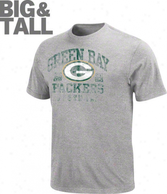 Green Bay Packers Great & Tall Grey Hall Of Famer Gamer T-shirt