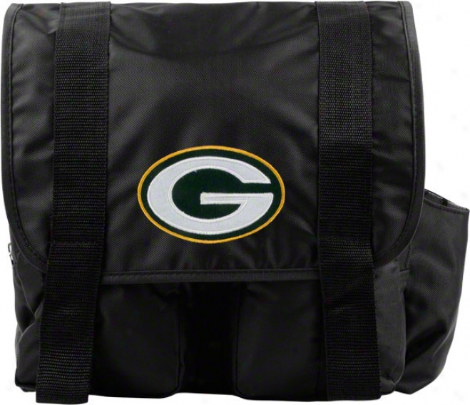 Green Bay Packers Black Sitter Diaper Bag