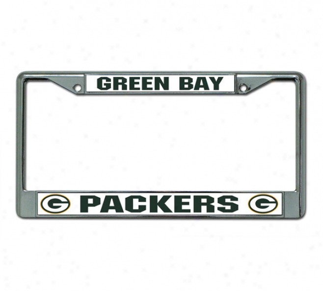 Green Bay Packers Chrome License Plate Condition