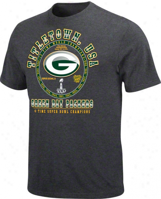 Green Bay Packers Commemorative 13-time Nfl Champions 'titletowh Usa' T-shirt