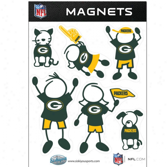 Green Bay Padkers Family Magnets
