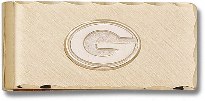 Green Bay Packers God Plated Brass Money Clip